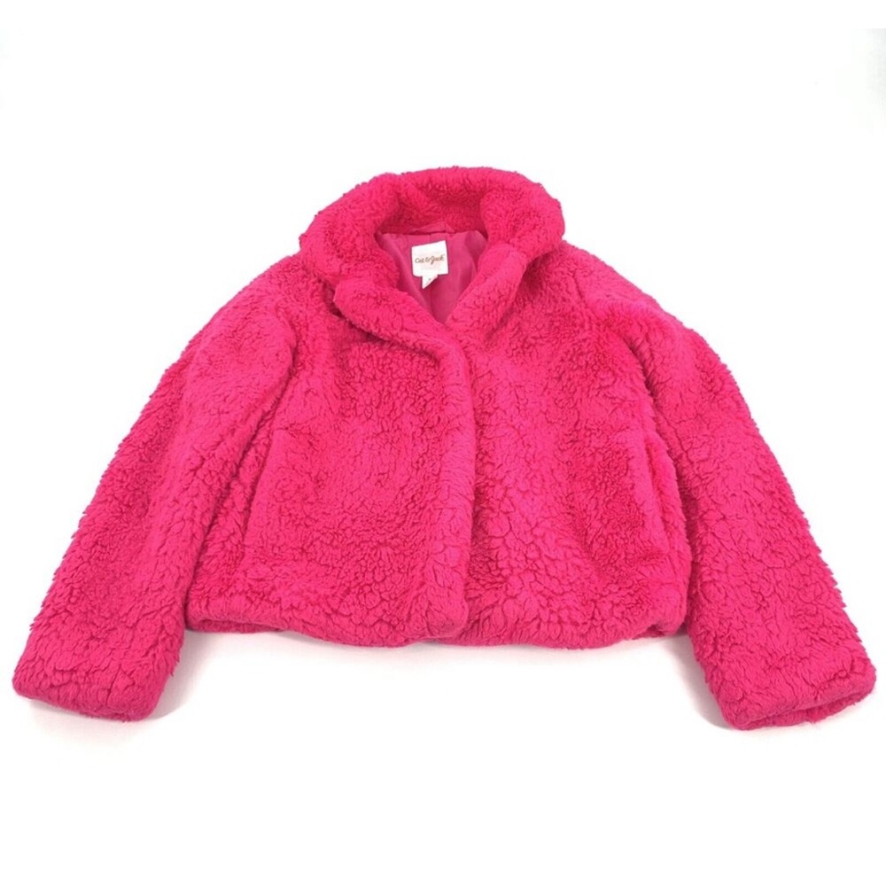 Cat & Jack Hot Pink Faux Fur Coat